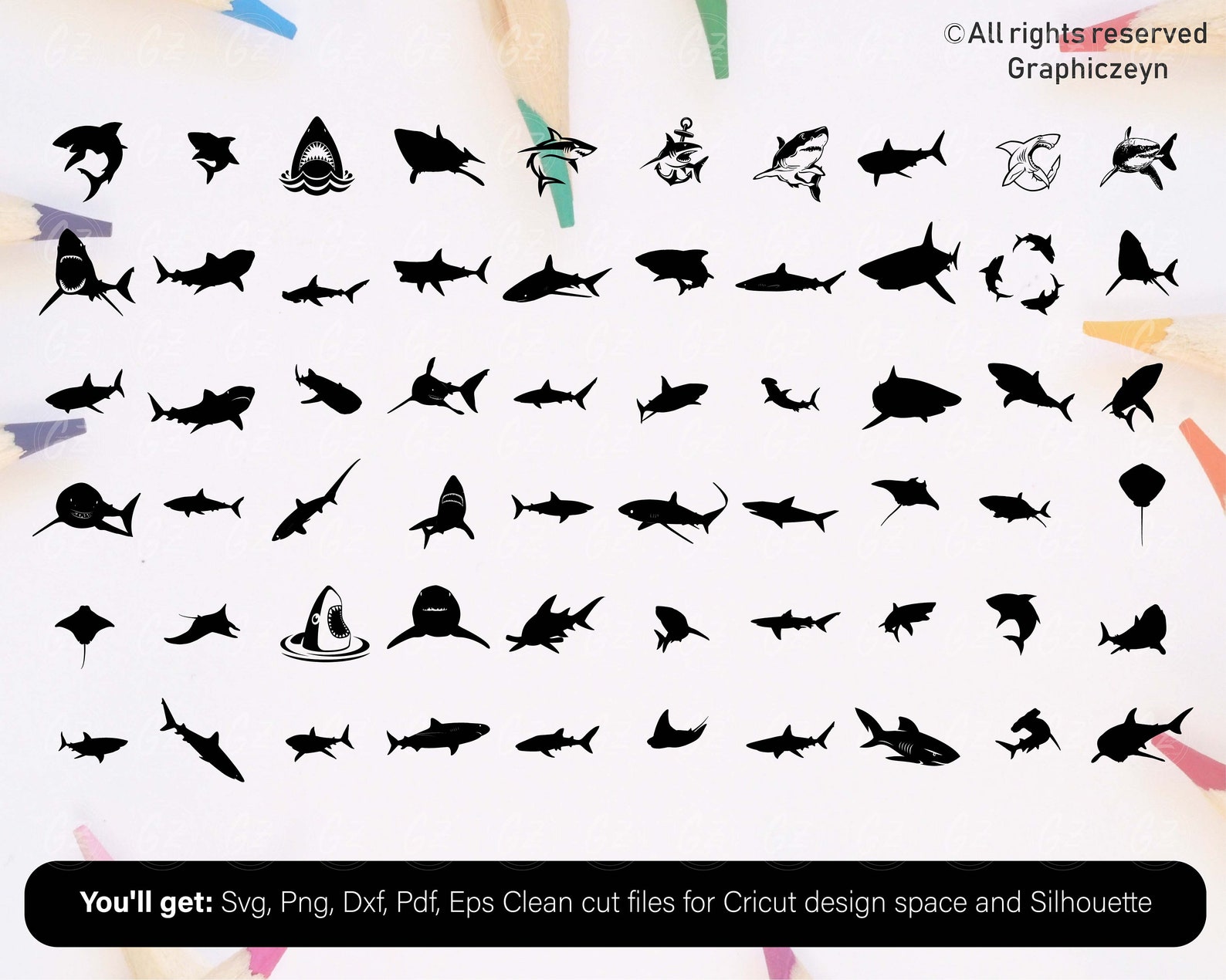 Hai-Svg-Bundle, Hai-Png-Bundle, Hai Clipart, Hai-Silhouette ...