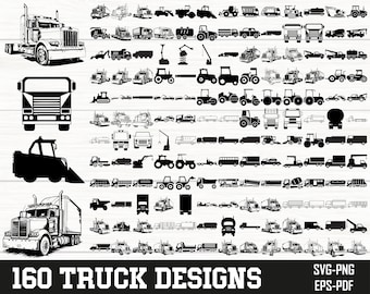 Truck SVG Bundle, Truck PNG Bundle, Truck Clipart, Semi Truck svg, Truck Silhouette, Us Truck Driver Svg, Truck SVG Cut Files for Cricut
