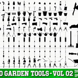 Gartenwerkzeuge SVG Bundle, Gartenwerkzeuge PNG Bundle Vol 2, Gartenwerkzeuge Clipart, Gartenwerkzeuge Silhouette, Gartenarbeit SVG Schnittdateien für Cricut