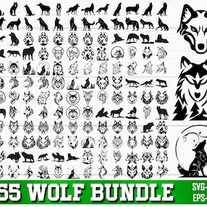 Wolf SVG Bundle, Wolf Svg, Wolf Png Bundle, Wolf Clipart, Wolf Cut Files For Cricut, Wolf Head Svg, Howling Wolf Svg, Werewolf Svg