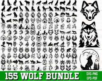 Wolf SVG Bundle, Wolf Svg, Wolf Png Bundle, Wolf Clipart, Wolf Cut Files For Cricut, Wolf Head Svg, Howling Wolf Svg, Werewolf Svg