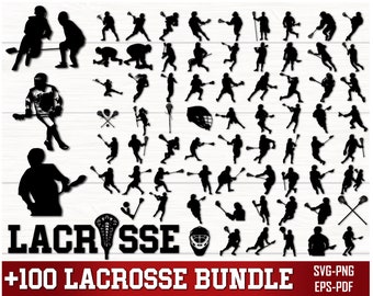 Lacrosse SVG Bundel, Lacrosse PNG Bundel, Lacrosse Clipart, Game Day svg, Lacrosse Silhouet, Lacrosse SVG Cut Files voor Cricut