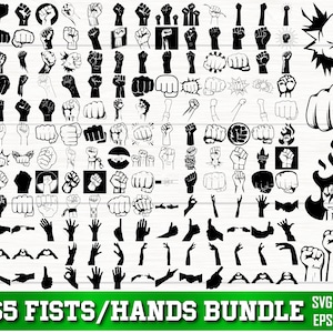 Faust SVG Bundle, Faust PNG Bundle, Faust Clipart, Faust Silhouette, Faust SVG geschnittene Dateien für Cricut, Hand svg, Hände Zeichen svg, Bump Faust svg