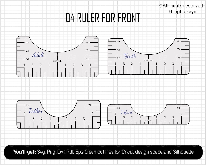 Tshirt Ruler Svg Bundle, Tshirt Alignment Tool Svg, Centering Tool ...
