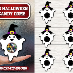 Halloween Candy Dome Svg, chocolade houder Svg, Candy houder Svg, Halloween Candy houder SVG, gelaagde Halloween papier ambachtelijke
