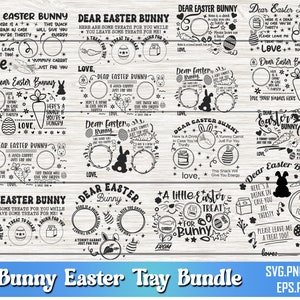 Easter Bunny Tray Svg, Easter Tray Svg, Dear Easter Cookie Tray Svg, Carrot Plate Svg, Bunny Plate Svg, Dear Easter Bunny, Easter Plate Svg