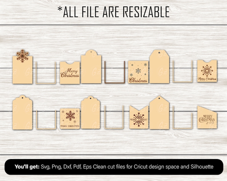 Gift Card Holder SVG Ornament Holder SVG Bundle Gift Box Etsy