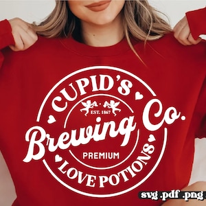 Cupid&#39;s Brewing Co SVG PNG PDF, Funny Valentine Svg, Hello Valentine Svg, Valentine&#39;s Day Svg, Heart Svg, Cupid&#39;s Brewing Company, Cupid Svg