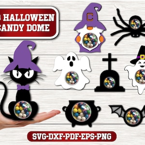 Halloween Candy Dome Svg bundle, Chocolate Holder Svg, Candy Holder Svg, Halloween Candy Holder svg, Layered Halloween paper craft