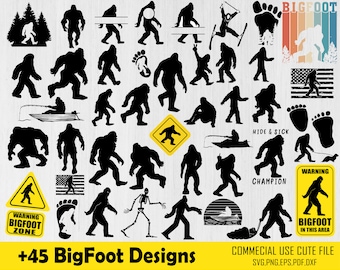 Bigfoot svg Bundle, Sasquatch Svg, Big Foot Svg, Sasquatch Silhouette, Sasquatch png, bigfoot clip art, bigfoot svg file, bigfoot png, Dxf