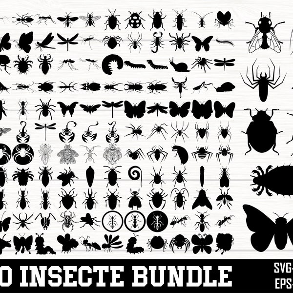 Insect SVG Bundle, Insect PNG Bundle, Insect Clipart, Insect svg, Insect Silhouette, Insect SVG Cut Files for Cricut