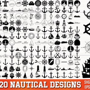 Nautical SVG Bundle, Nautical PNG Bundle, Nautical Clipart, Sailling svg, Nautical Silhouette, Ocean Life, Nautical SVG Cut Files for Cricut