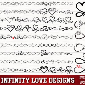 Infinity Liebe SVG Bundle, Infinity Liebe PNG Bundle, Infinity Liebe Clipart, Infinity Liebe Silhouette, Infinity Liebe SVG Cut Files für Cricut