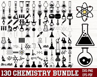 Chimie SVG Bundle, Chimie PNG Bundle, Chimie Clipart, Science svg, Chimie Silhouette, Chimie SVG Cut Files pour Cricut