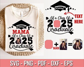 Absolwent Svg, Dumny Absolwent 2025 SVG Bundle, Ukończenie Svg PNG, Dumny Senior Svg, Zdjęcie ukończenia 2025 Klasa 2025 Svg