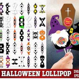 Halloween Lollipop holder Svg bundle, Lollipop Holder Svg, Lollipop svg, Halloween Candy Holder svg, Layered Halloween paper craft