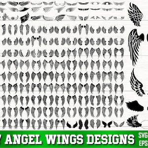 Angel Wings SVG Bundle, Angel Wings Png Bundle, Wings svg, Angel Wings Clipart, Angel Wings Silhouette, Angel Wings Cut Files pour Cricut
