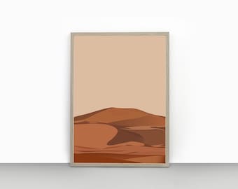 Sand Dune Art Print: Abstract Desert Illustration (Digital Download)