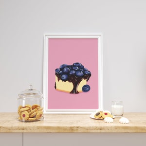 Cheesecake Print | Cake Dessert Wall Art | Posters With Food | Food Wall Art |  Kitchen Decor | Food Digital Print | Printable Art
