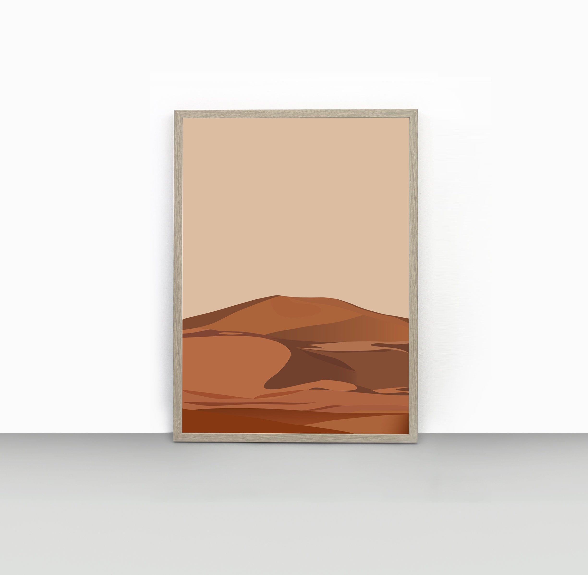 Sand Desert Dune Art Print / Abstract Desert Art Poster / Etsy España