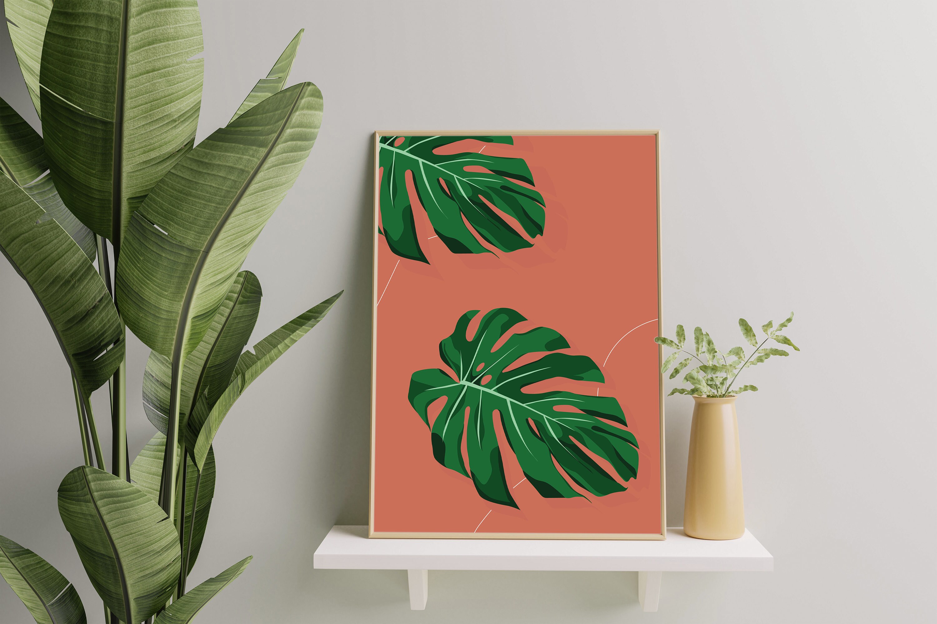 Monstera Wall Art / Monstera Plant Art / Monstera Deliciosa Etsy España