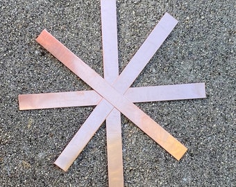 6"x.5"  Raw Copper Stamping Blanks Made from 16oz (aprox 24 gauge copper) Pack of 10