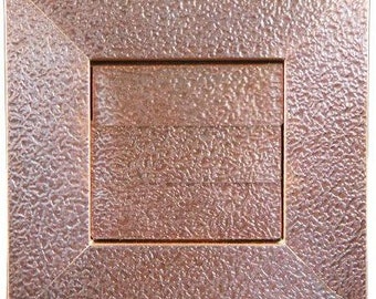 Hammered Copper Low Profile Louvered Dryer Vent - Exhaust Vent (4"-12")