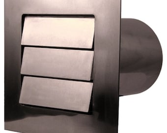 Stainless Steel Low Profile Louvered Dryer Vent - Exhaust Vent (4"-12")