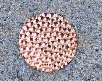 2.5" Hammered Copper Circle Blank Disc 5 pack