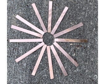 5"x.5" Raw Copper Stamping Strips 10/pack Made from 16oz (aprox 24 gauge)