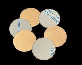 Copper Stamping Discs 3" 5/pack with laser film protection 16oz (24gauge) copper
