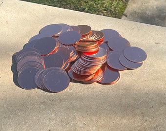 Copper Metal Stamping Blanks (35 pack)- Made from 16oz (24 gauge) Raw Copper