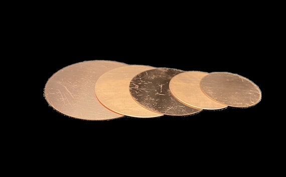 Large Circular Copper Stamping Blanks, 3-3.625 (8 Pack) 3