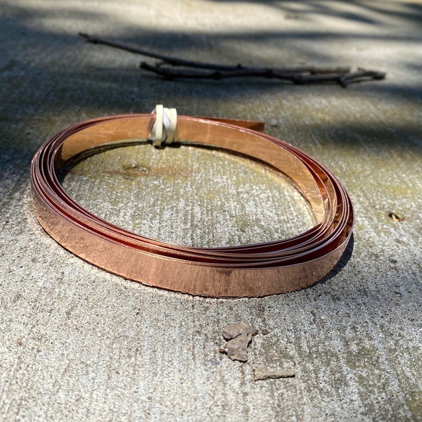 Raw Copper Flashing Strip, 1"x10"