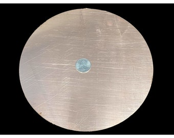 Huge 16 oz Raw Copper Stamping Circle Blank with Protective Coating- Almost 8"!
