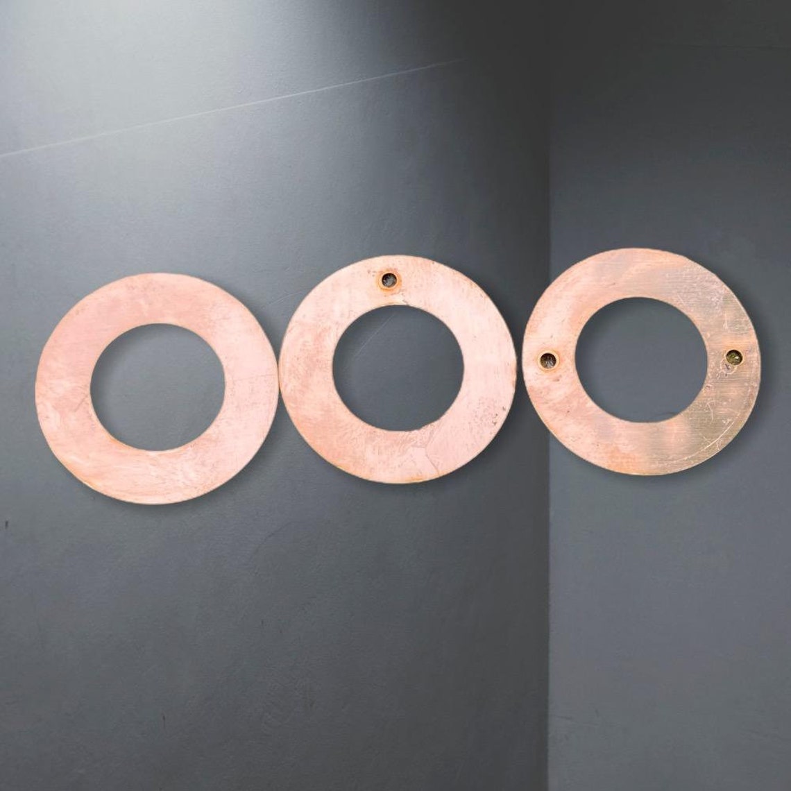 1.5 Copper Washers with 1 Hole 16oz raw copper24gauge Etsy