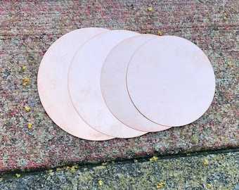 Large Circular Copper Stamping Blanks, 3-3.625" (8 Pack)