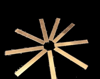 4"x.5" Raw Thin Copper Strips (aprox 24 gauge) Pack of 20