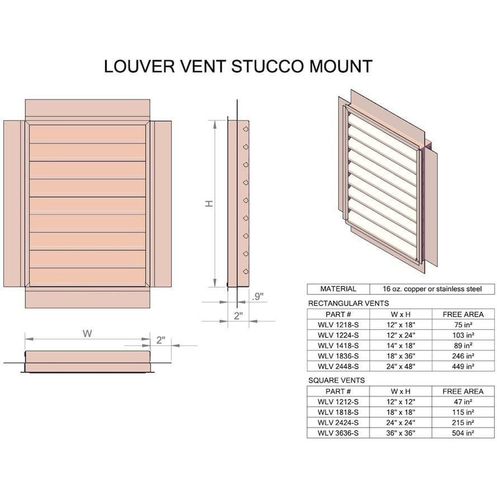 Stainless Steel Louvered Gable End Vent Etsy