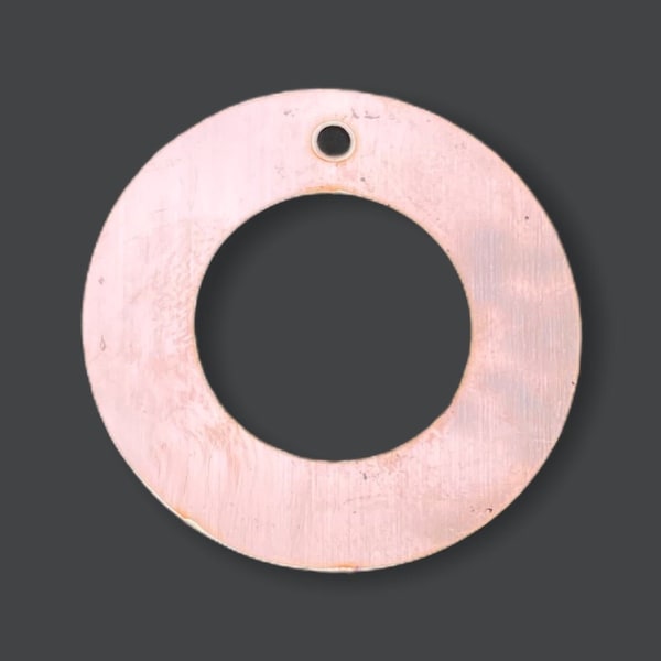 Copper Washers with 1 Hole, 1.5" (10 Pack)