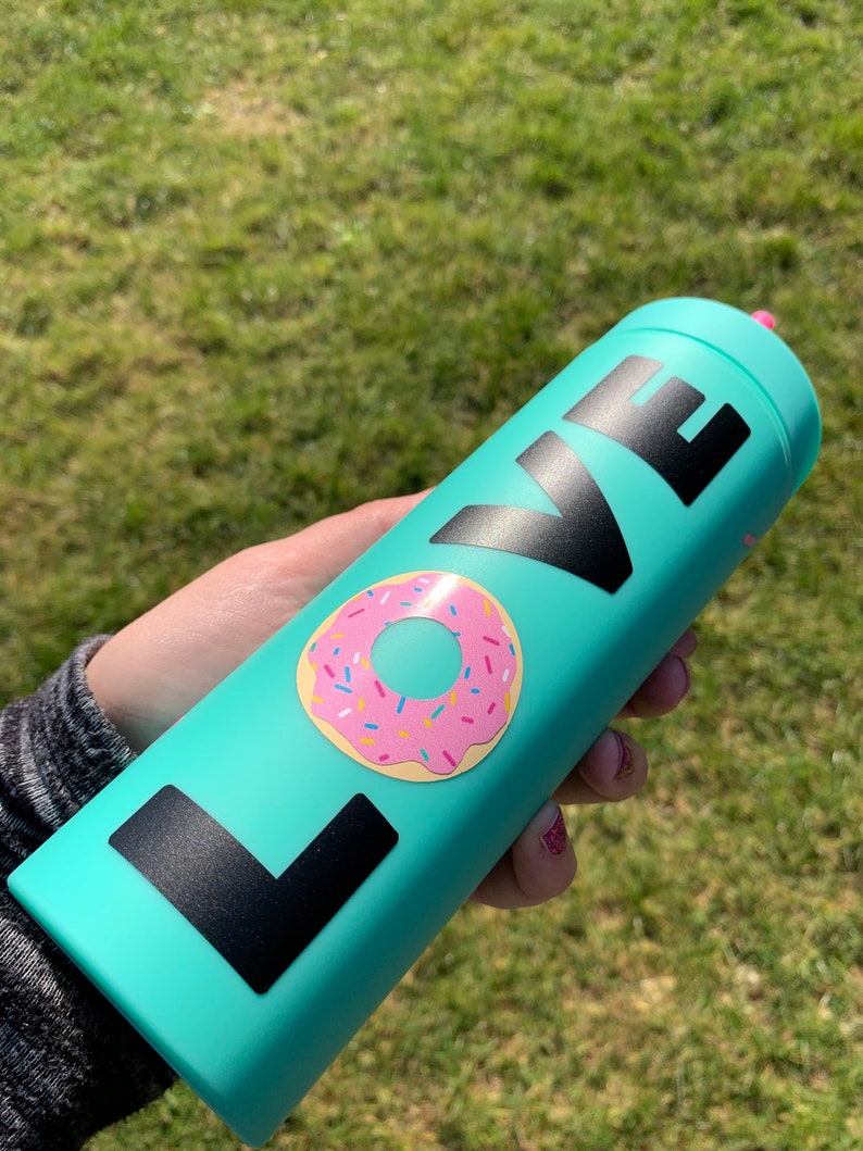 donut lover ice coffee cup gifts for mom gifts for her love Cups by Katelyn Donut cup iced cup
