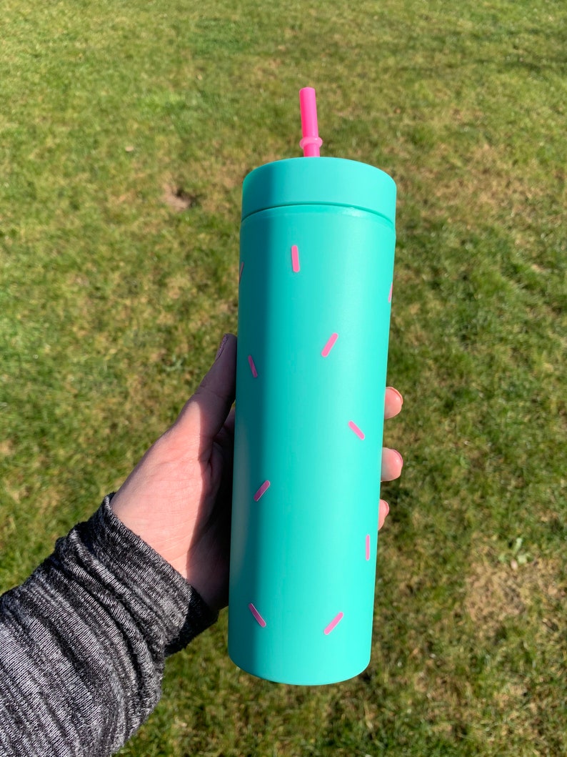 donut lover ice coffee cup gifts for mom gifts for her love Cups by Katelyn Donut cup iced cup
