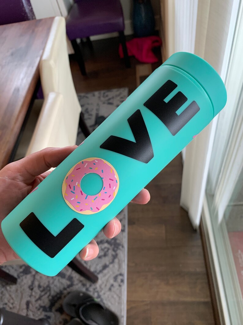 donut lover ice coffee cup gifts for mom gifts for her love Cups by Katelyn Donut cup iced cup