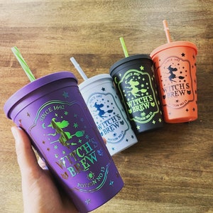 Witch’s Brew cold cup, spooky witch gift, Halloween fun cup
