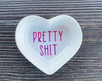 Ring dish, heart dish, jewelry dish, trinket dish, personalized gift,