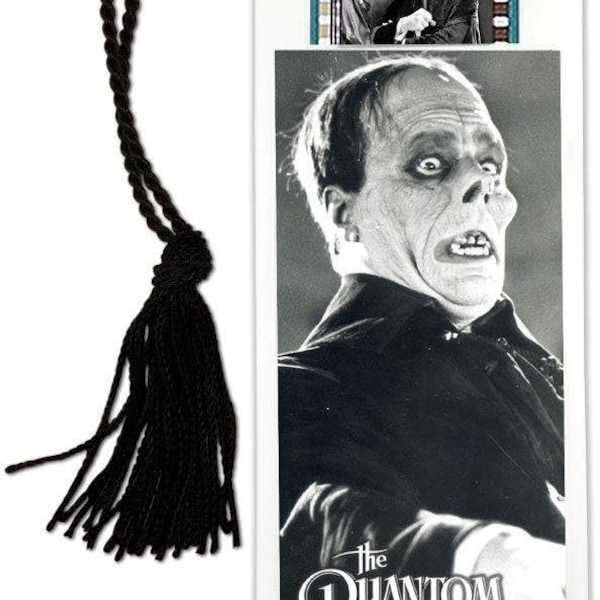 The  Phantom of the Opera Bookmark Inset with 35mm Film Clip from the Classic Silent Horror Classic Lon Chaney Senior!