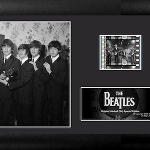 Very Early Beatles Film Cell Display Movie Clip with Certification of Authenticity