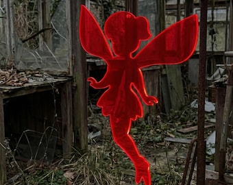Suncatcher "Wild Fairy: Lilly", magical fairy made of acrylic glass, luminous elf, garden decoration, gift for garden & balcony, Sunform light catcher