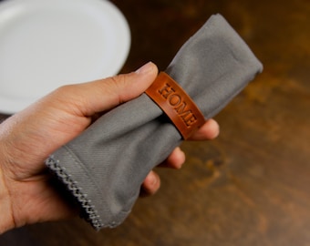 Leather Napkin Rings: Personalized Handmade Table Decor