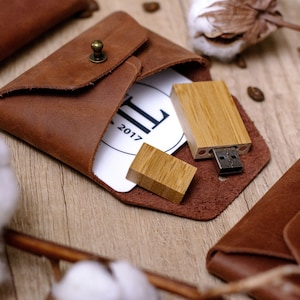 Gift Card Envelope Leather Card Wallet Wedding Envelope Leather USB Case Leather Cash Envelope Photographers Packaging